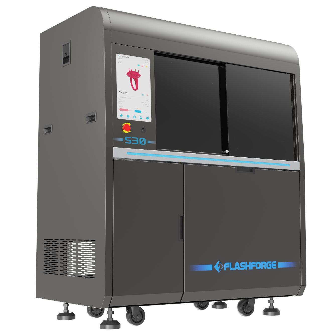FlashForge WaxJet 530 3D printer on a clear background