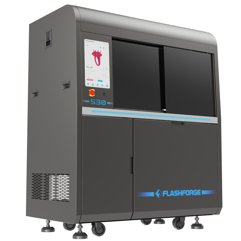 FlashForge WaxJet 530 3D printer on a clear background
