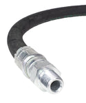24 ½″ High Pres. Hose 1End ¼″ Male Swivel Thd, ⅜″ Male W/Cp