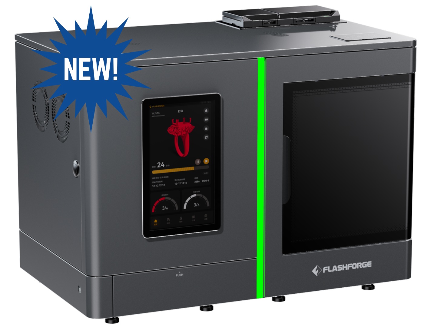 NEW! Flashforge® WaxJet 51C: Desktop Jewelry Wax 3D Printer