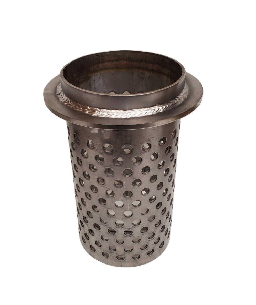 Stainless Steel Perforated Flask w/ Flange 5" x 9"