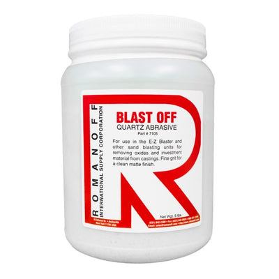 Romanoff Blast Off: Medios de limpieza abrasiva de cuarzo - Lata de 5 lb