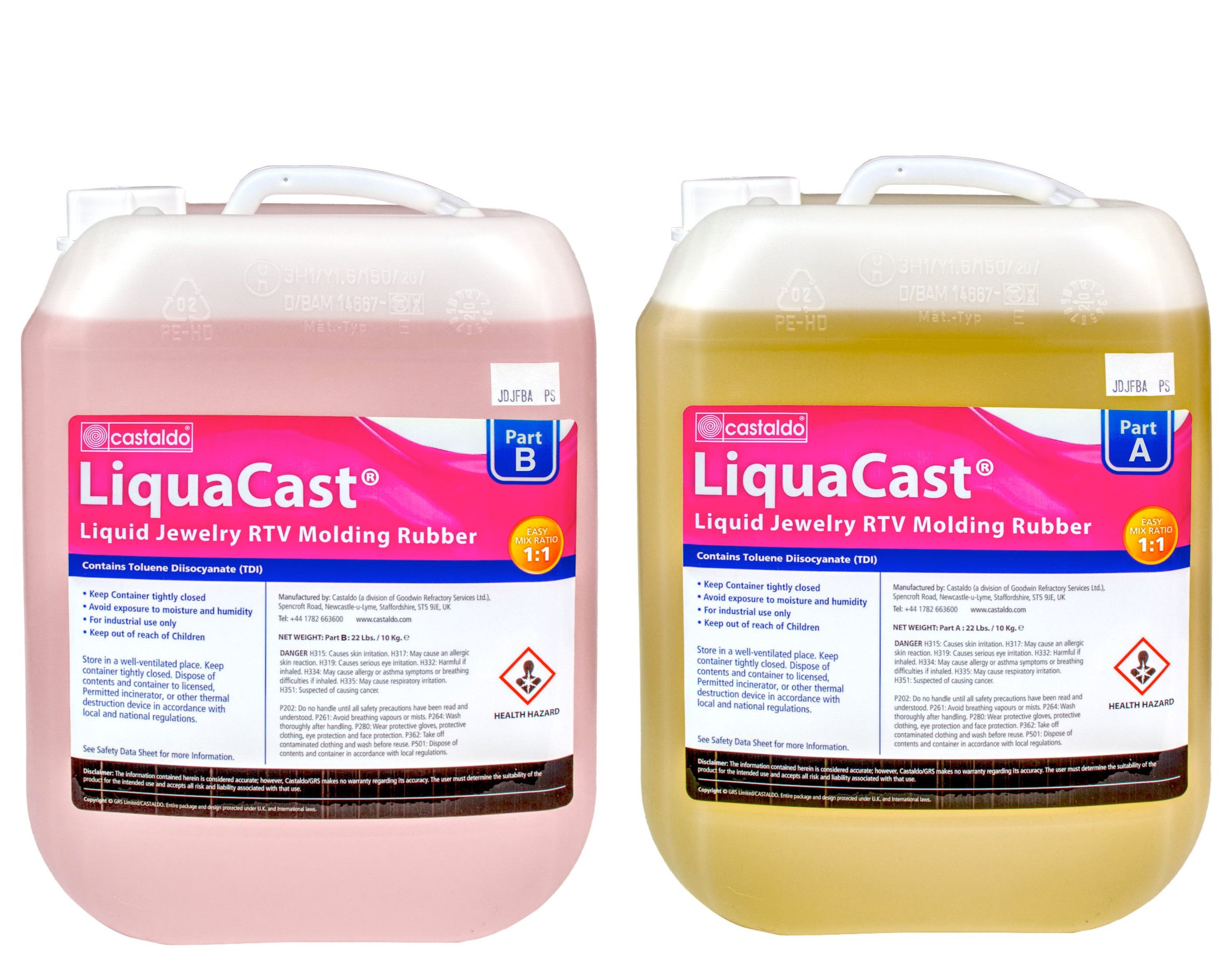 Castaldo® LiquaCast®: No-Shrink Pink RTV Liquid Molding Rubber - 44 lb Kit