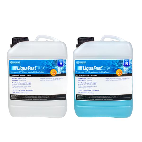 Castaldo® LiquaFast ICE: No-Shrink RTV Liquid Molding Rubber Kit - 8.8 lbs (4 kg)