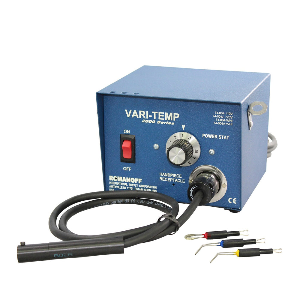 Vari-Temp: Variable Temperature Wax Welder- 3' Black Cord, Handpiece, & 3 Tips - 110V