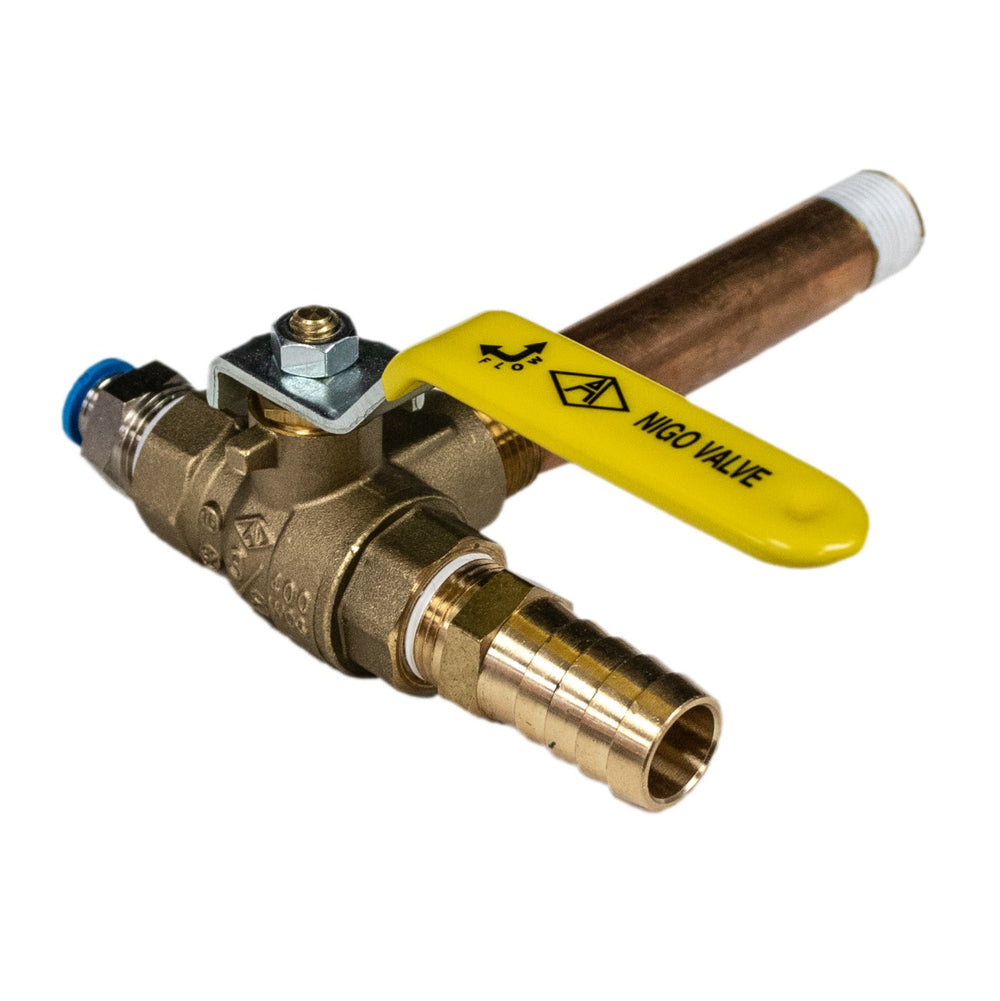 Válvula de vacío Indutherm de 3 vías y multipuerto