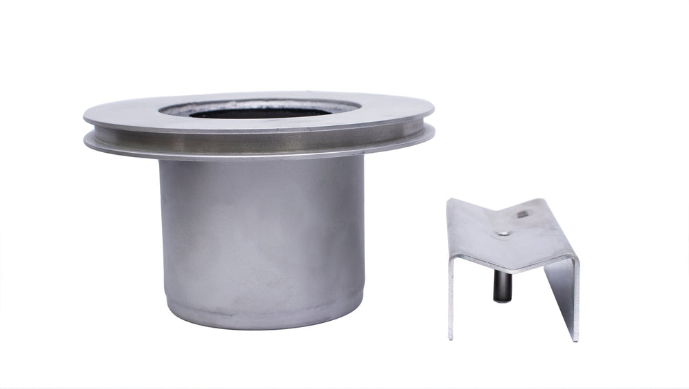 Juego de adaptadores de matraz Indutherm de 3 piezas y 80 mm para máquinas de fundición VTC 200 y VTC 100 V