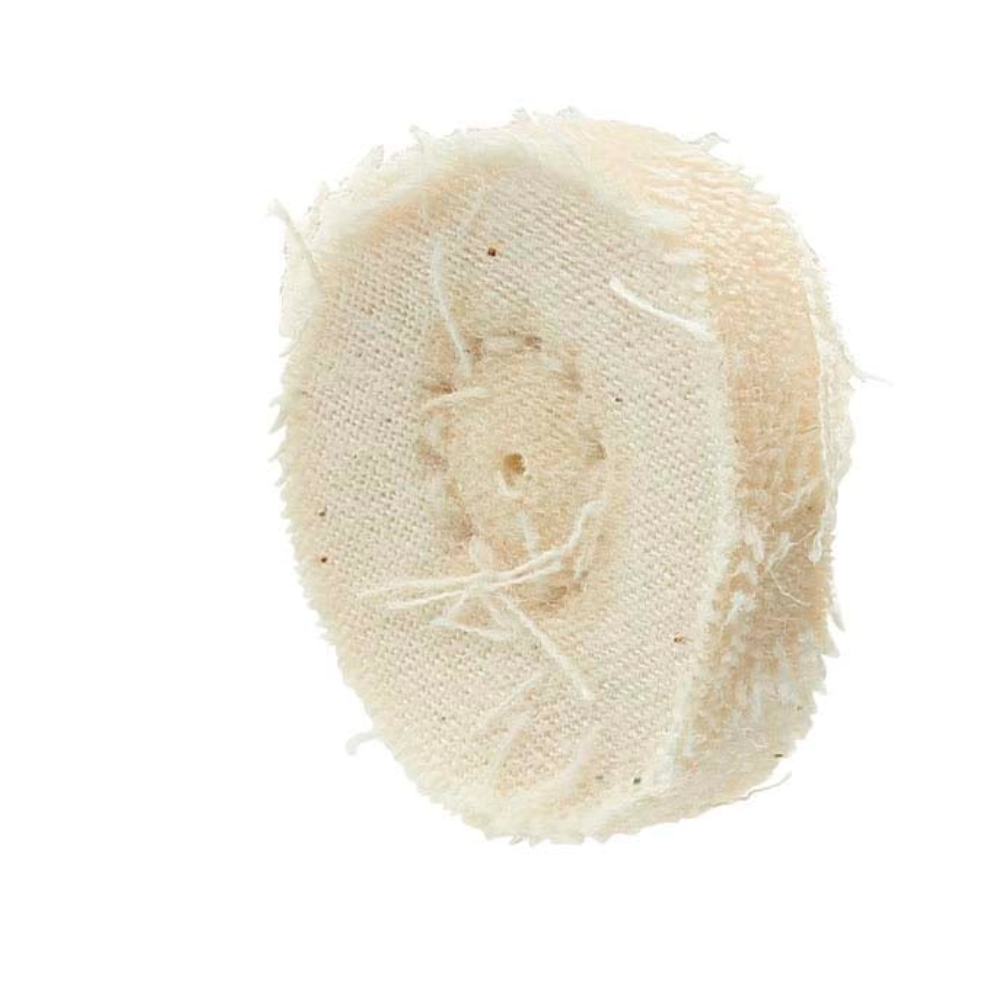 7/8" X 16-Ply Miniature Muslin White Baby Buffs