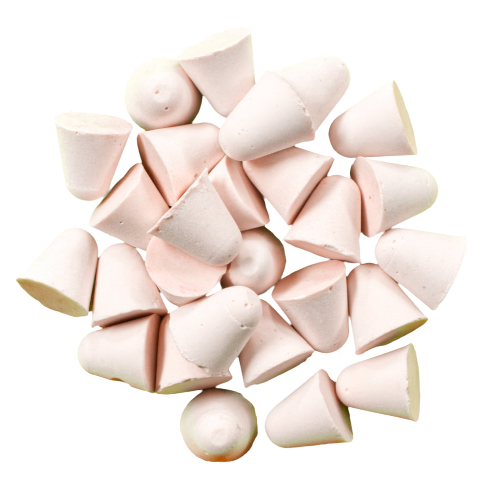 Medios de Cuarzo Rosa Cónicos de 3/8"