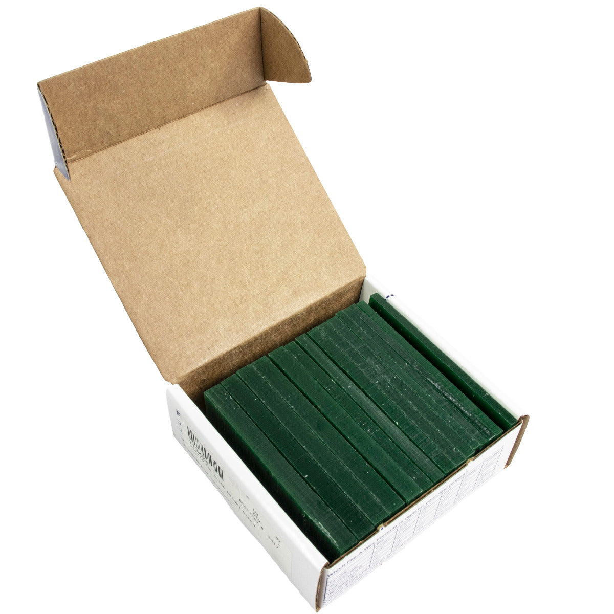 File-A-Wax Rebanadas Surtidas - Verde - Caja de 1/2 libra 1/8"- 1/4" de Grosor