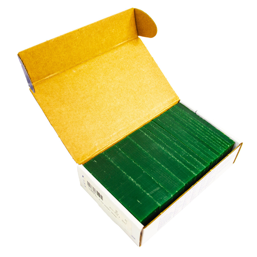 File-A-Wax Rebanadas Surtidas - Verde - Caja de 1 libra de 3/16" - 1" de grosor (4.77 mm - 25.4 mm)