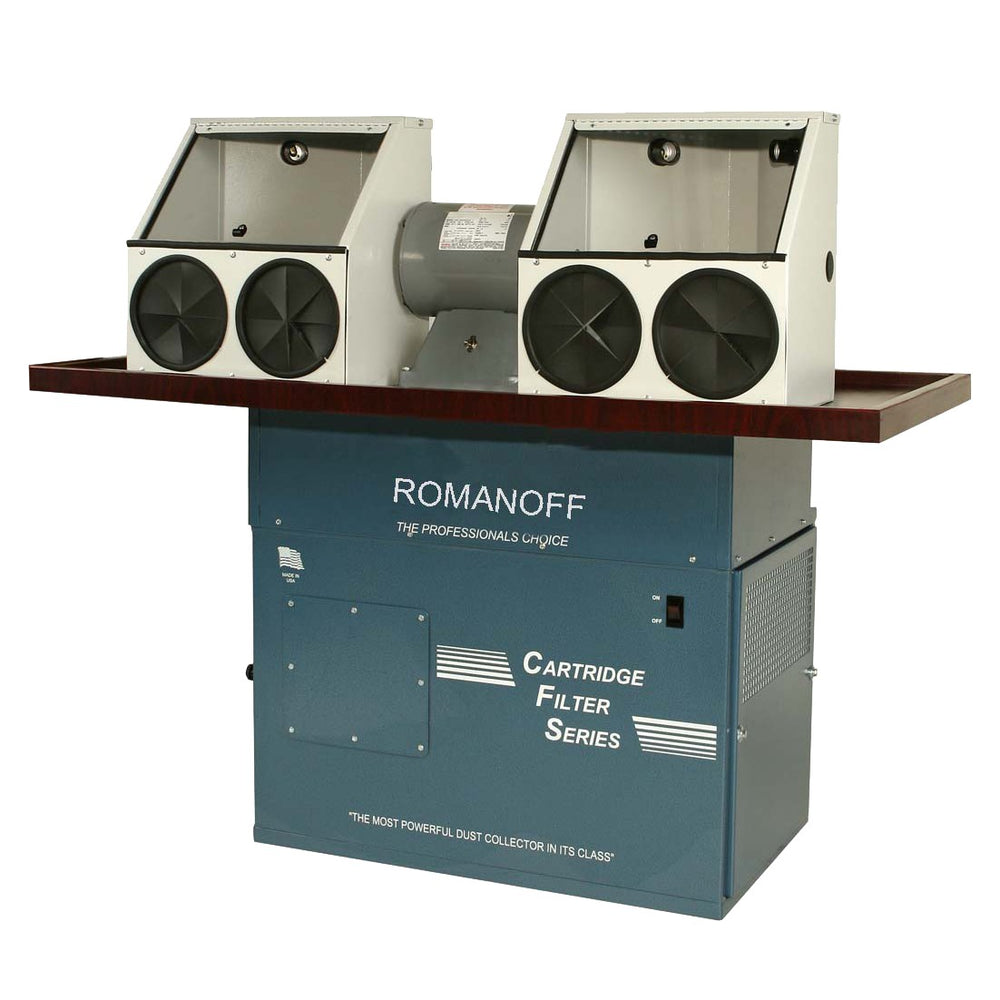 Dual-Operator ½ HP Enclosed Polishing Station with 1 HP Super Flow Dust Collector