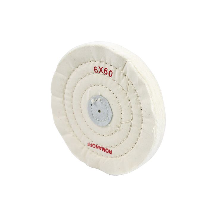 Pulidores de muselina blanca Romanoff de 6"