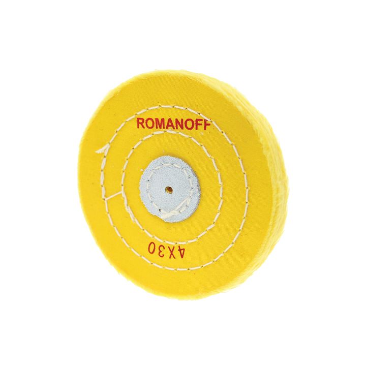 Mini-discos de muselina amarilla de 4" x 30 capas