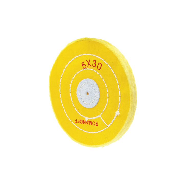 Pulidores de muselina amarillos de 5" X 30 capas