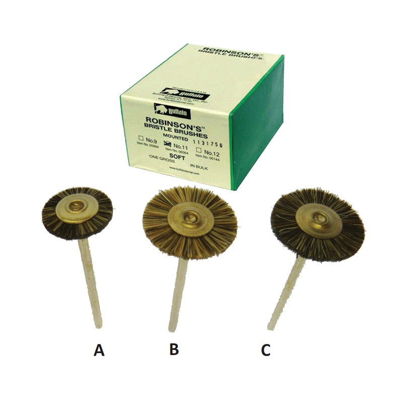 Cepillos Montados Abbot-Robinson - Cepillo Duro Montado #12 - 3/4" de Diámetro