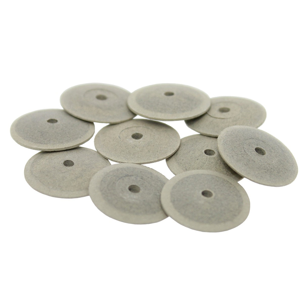 Ruedas de pulir de canto de cuchillo blancas Dedeco® de ⅝"