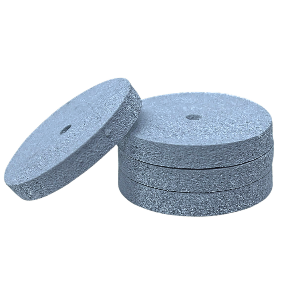 Ruedas de pulido Dedeco® de ⅞" finas azules de borde cuadrado (Caja de 100)