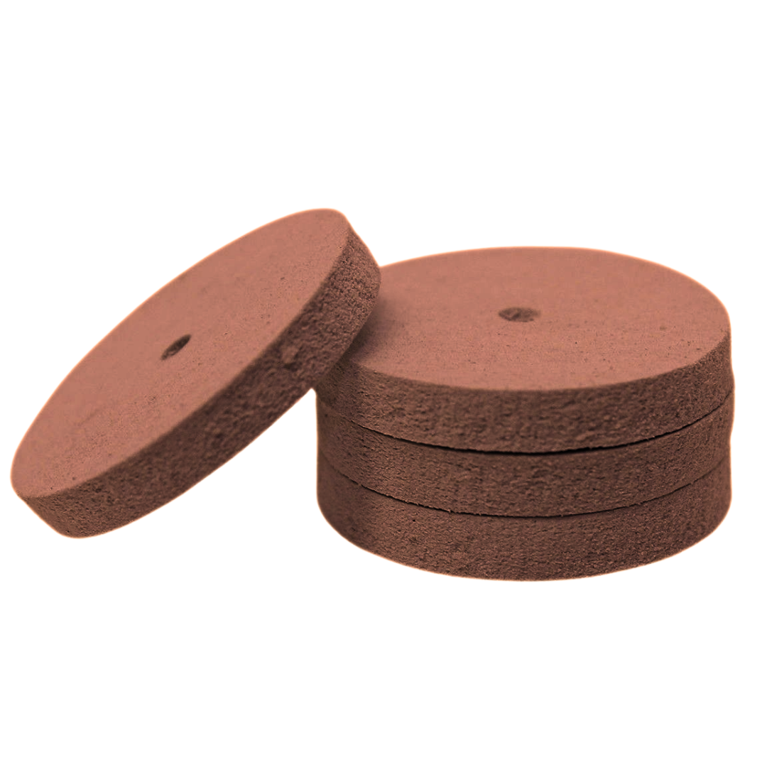 Dedeco® Ruedas de pulido suaves/finas de borde cuadrado rojas (Caja de 100)