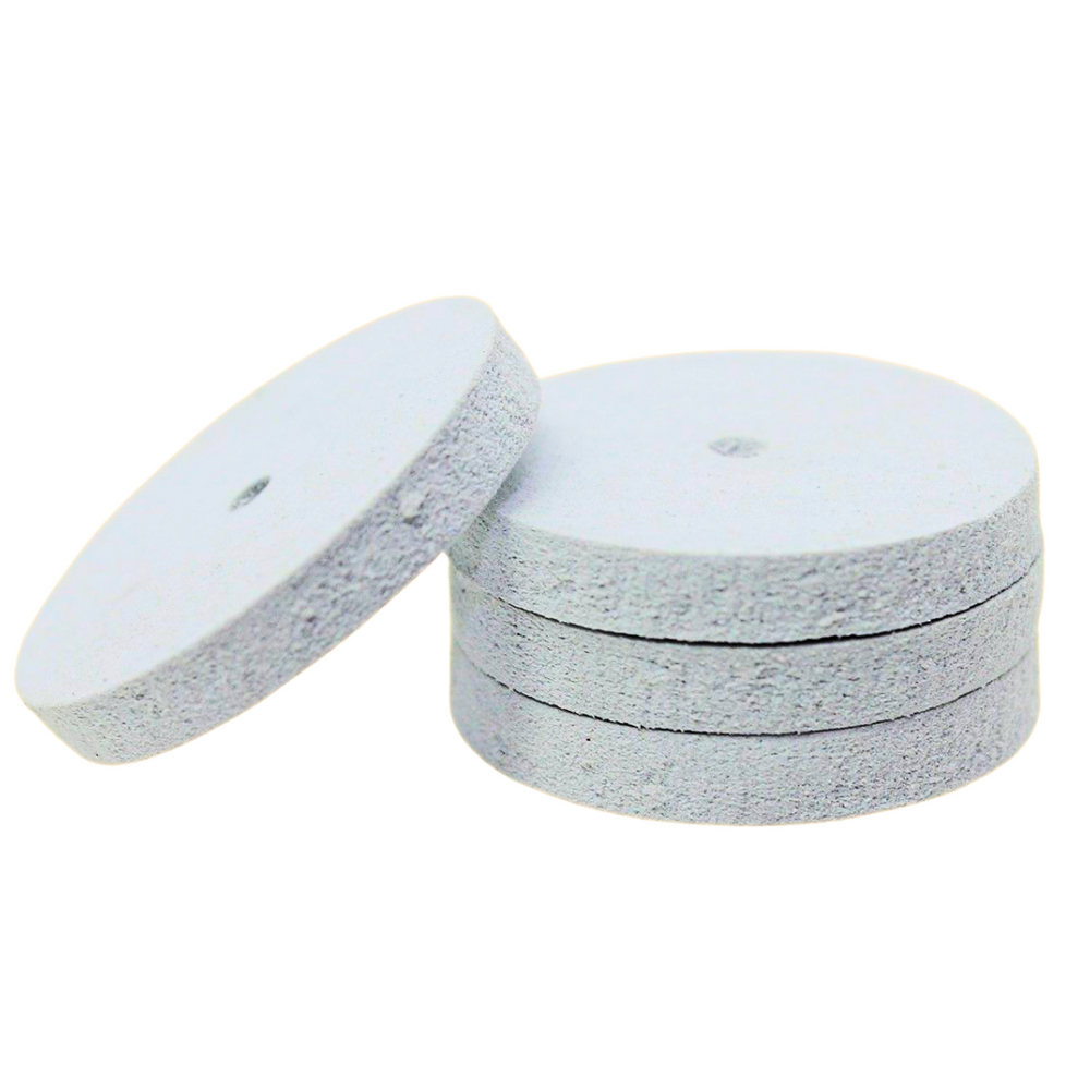 Dedeco® ⅝" White Square-Edge Polishing Wheels (Box of 100)