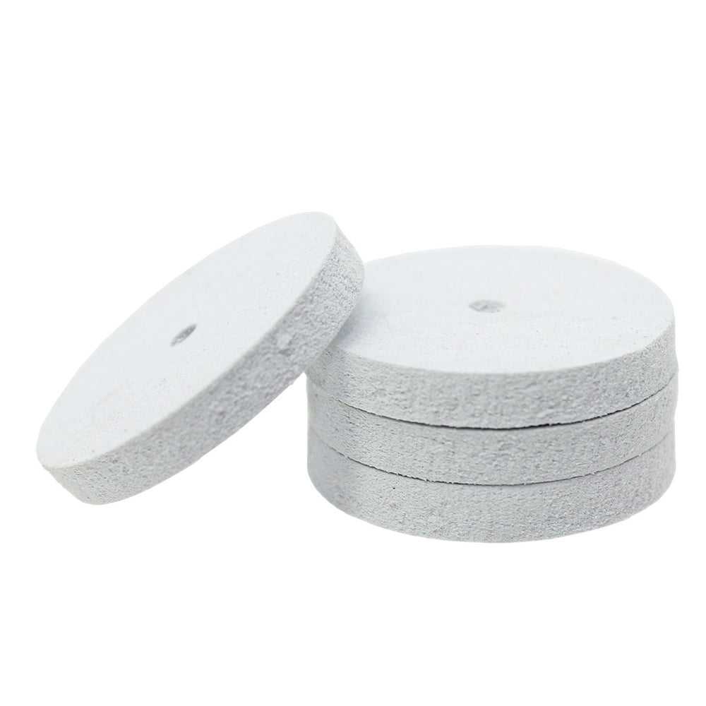 7/8 x 1/8" Coarse Square Edge White Rubber Wheels - 20 per Box