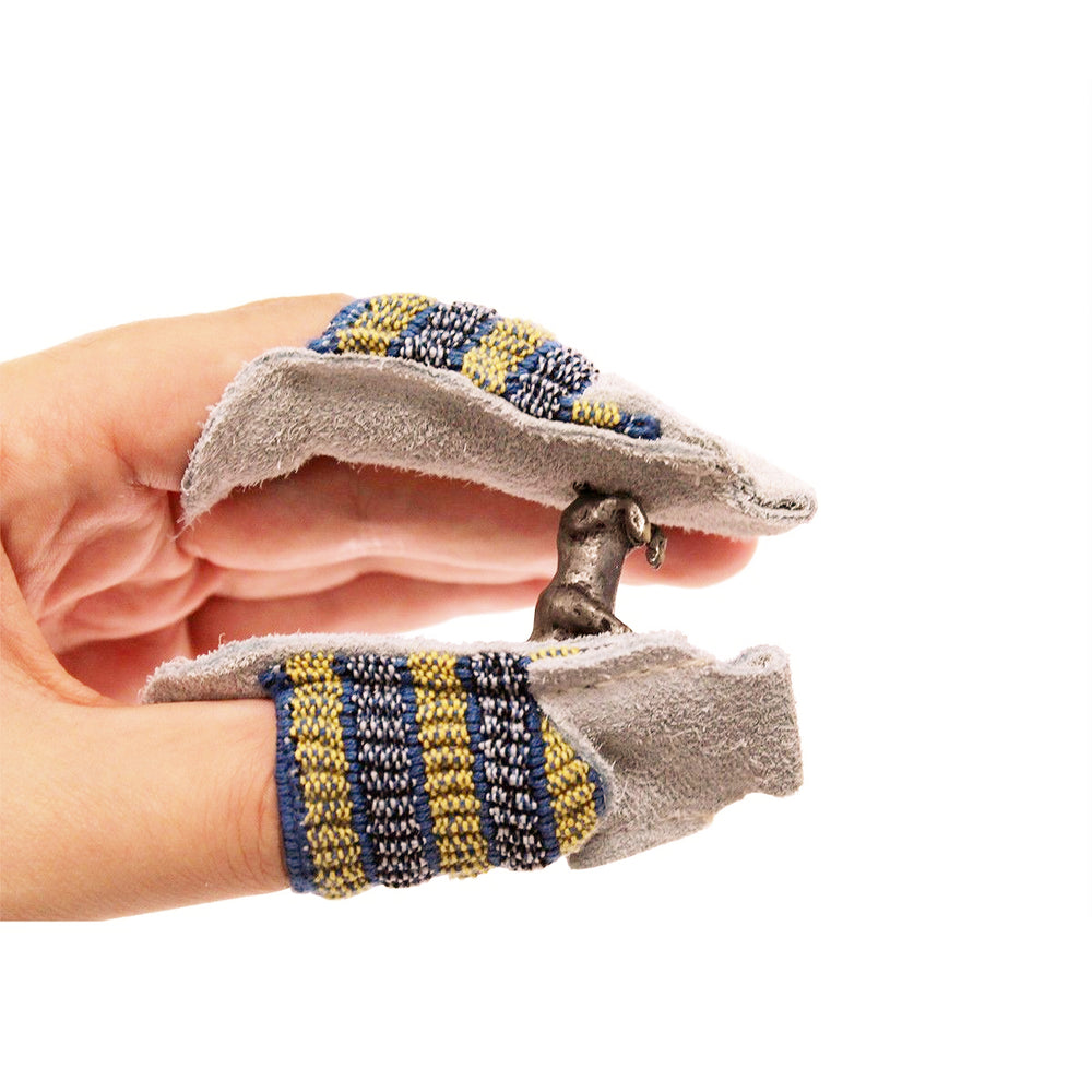 Protector de dedo de cuero de extremo cerrado