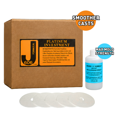 J-Formula 606 Platinum Casting Investment & Blue Binder - 45 lbs