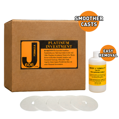 Inversión para fundición de platino J-Formula 606 y aglutinante naranja - 45 lb