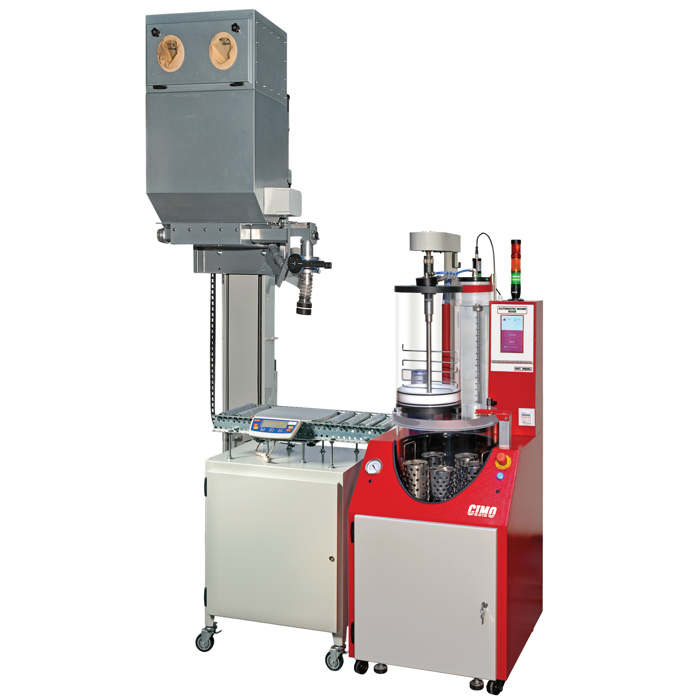 CIMO St. Louis 2002 14 kg Kit - Includes 100 kg Dispenser Lift, Side Scale with Rollers and Vacuum Pump