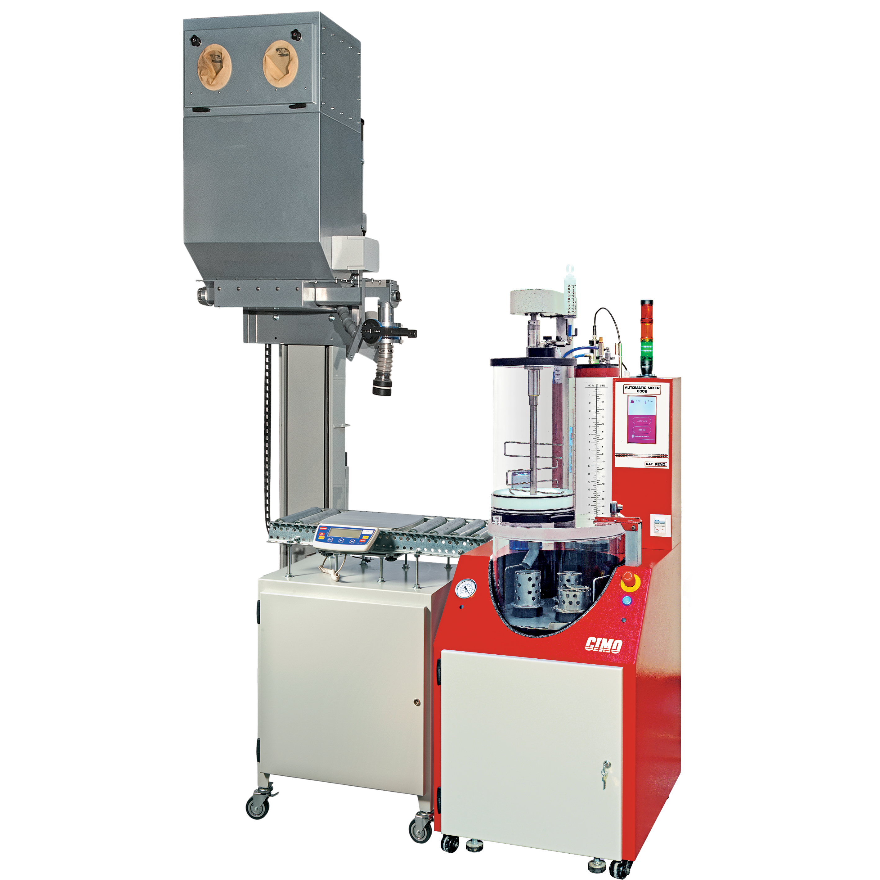 CIMO St. Louis 2002 14 kg Platinum Kit - Includes 150 kg Dispenser Lift, Side Scale with Rollers and Vacuum Pump