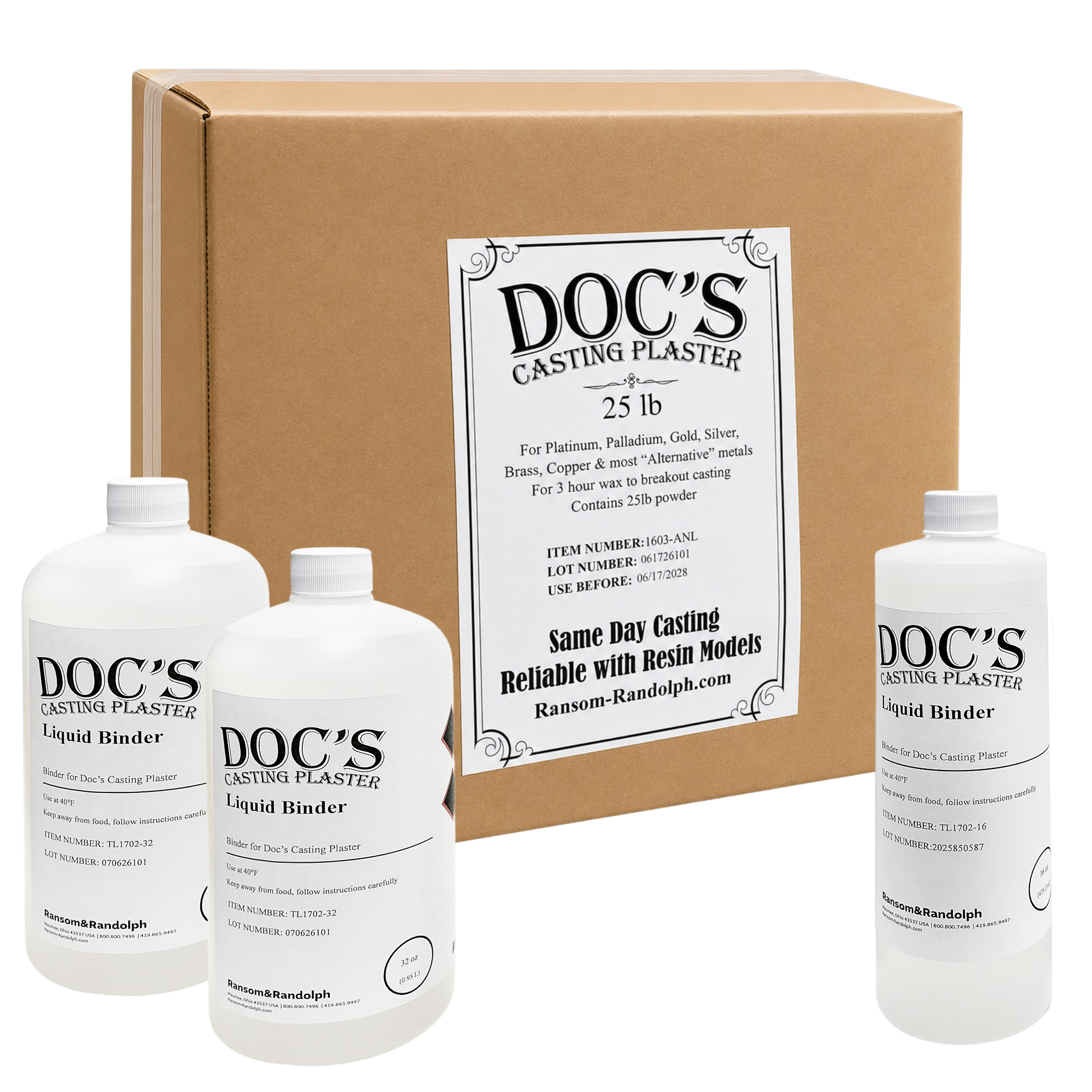 Doc's Casting Plaster: Resin Investment Kit Designed for Rapid Burnout - 25 lbs