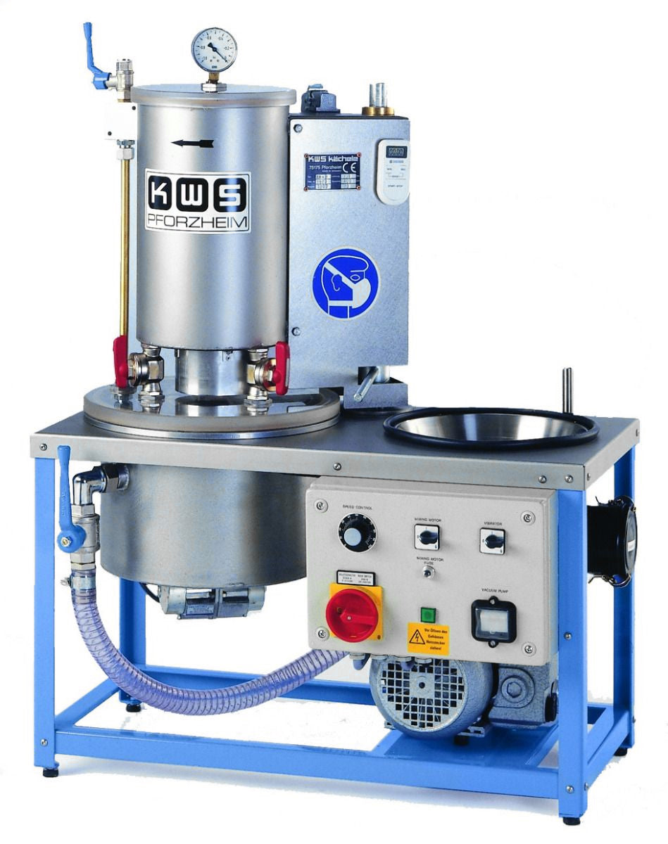 KWS EB 5: 3 Flanged Flasks Investment Tabletop Mixing Machine