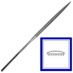 Grobet USA Swiss Pattern Half Round Needle File - 6 1/4" - 2 Cut