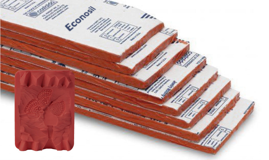 Castaldo Econosil: Goma de silicona para moldes de joyería - Tiras de 7.3 cm x 45.7 cm - Caja de 2.27 kg