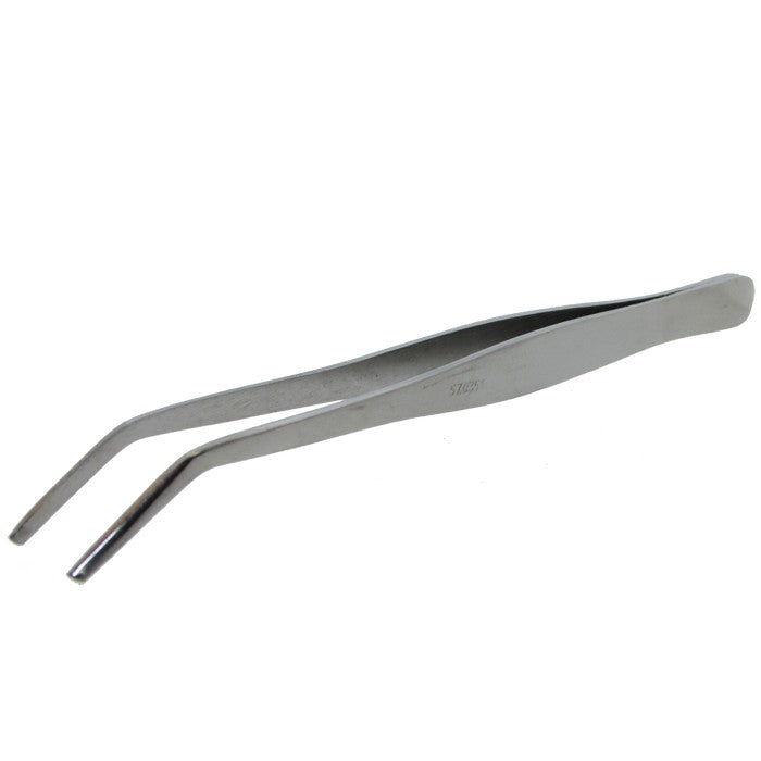 Curved Nickle-Plated Steel Tweezers