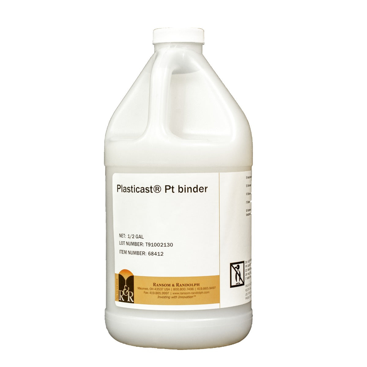 Líquido aglutinante Plasticast PT Ransom & Randolph - ½ galón