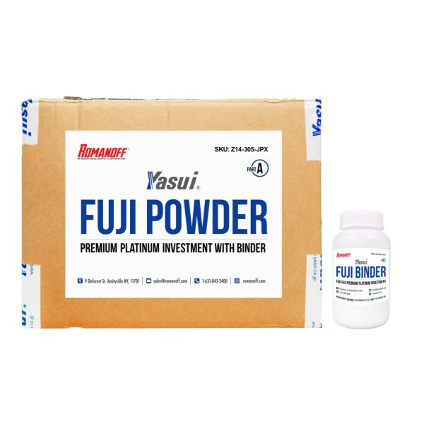 Yasui Fuji Powder: Revestimiento premium de platino con aglomerante - 55 lb (25.5 kg)