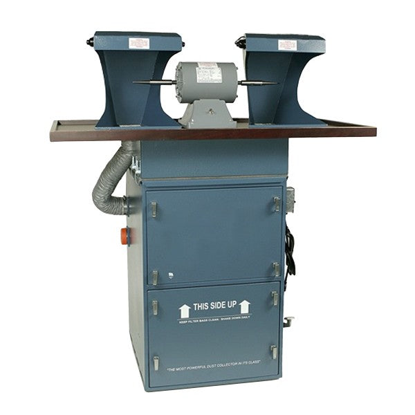 Romanoff Dual Spindle & Hood ½ HP Open Polishing Station with 1 HP Dust Collector