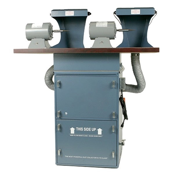 Romanoff Double ¾ HP Single Spindle & Hood Polishing Station with 1 HP Dust Collector